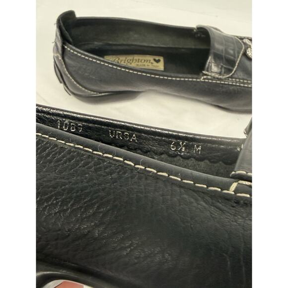 Brighton Ursa Black Leather Driver Loafers Shoes Size 6.5 - Picture 9 of 9